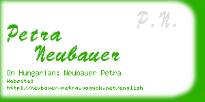 petra neubauer business card